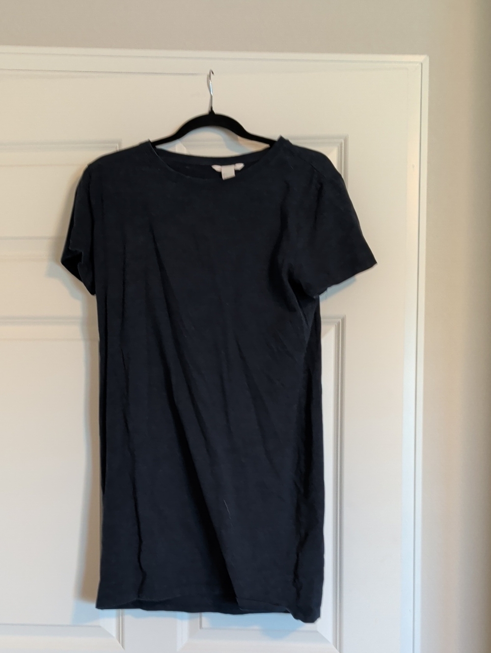H&M Navy Short-Sleeve Mini Dress